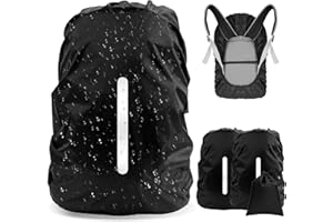 DOINEUFL Plecak przeciwdeszczowy (15-50 l), ochrona przed deszczem, tornister szkolny, przeciwdeszczowy, wodoodporny plecak na kemping, wędrówki