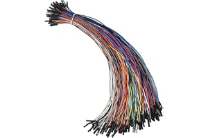 GTIWUNG 100 st 1P till 1P hona till hona jumperkabelset, 1 stift elektronisk breadboard för Arduino prototypsköld, 30 cm, 24A