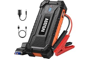 AstroAI S8 Ultra 4000A Jump Starter Power Pack, Car Battery Booster Jumper Starter (10.0L Petrol/8.0L Diesel) with 24000mAh Power Bank (12V DC and QC3.0 Output), Smart Jump Leads, LED Flashlight