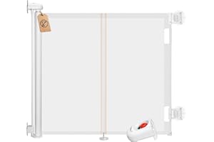 Ycozy Cancelletto per Bambini Scale Senza Foratura 0-150cm Cancelletto per Cani con Barra di Supporto, Retrattile Cancello Bambini Adatto per Scale Interni Esterni