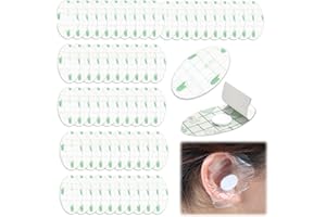 COYTEAR 60 Pcs Waterproof Ear Stickers, Disposable Ear Covers with Cotton Ear Plugs Set Convenient Hypoallergenic Water Sport Essential Accessory Ear Protective Cover for Shower Swimming Surfing Snorkeling
