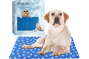OIGAE Kühlmatte für Hunde, Kühlmatte Katze,Dog-Paw Gel Kratzfest rutschfest Weich Wasserabsorbierend Geruchlos Hundedecke für Sommer Ungiftige Gelauflagen 90X60CM