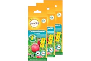 Pack 3 Profesional - Solabiol Insecticida para plagas de frutales, feromonas, 15 Placas, Amarillo, 75 gr