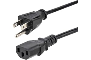 ABC Products USA États-Unis Amérique Canada C13 bouilloire PC Ordinateur adaptateur d'alimentation IEC Cordon secteur Fiche câble pour moniteur, imprimante, copieur, écran, Ampli Audio, 1.8 m de long