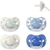 Suavinex, Pack of 4 Pacifiers for Babies 6-18 Months, with Physiological Silicone Teat SX Pro Symmetrical, Flat and Flexible,