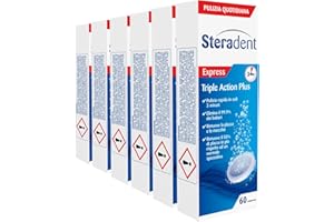 Steradent Express, Compresse Effervescenti per la Pulizia della Protesi Dentale, Sensazione di Freschezza, 90 Pastiglie