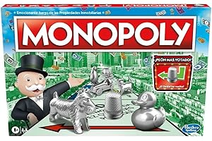 Monopoly Juego de Mesa clásico para la Familia de 2 a 6 Jugadores, para niños a Partir de 8 años, Multicolor