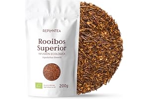 REPLANTEA CUIDAMOS TU NATURALEZA TE ROOIBOS SUPERIOR Ecológico 200g (100 Tazas) | Té Rooibos a Granel Orgánico de Gran Aroma Calidad Super Grade REPLANTEA