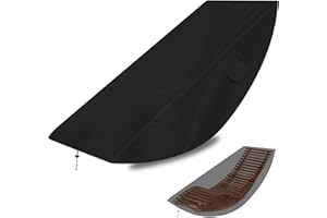 YMPPMKN Garten Saunaliege Abdeckung Schwerlast 600D Oxford Gewebe, Wasserdicht, Winddicht, UV-Beständiges Holzliegen Outdoor Abdeckung, Holzliege Geschwungen Abdeckung-155x65x90cm,Schwarz