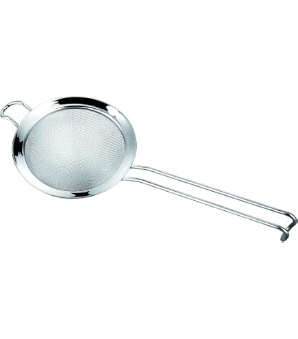 Setaccio In Acciaio Inox Horwood Tc209 12 Cm - Colino A Maglia Fine, Manico Lungo, Argento - 2