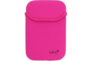 Tolino 910 – 004150 Tolino Shine/Vision Neopren Tasche schwarz/pink