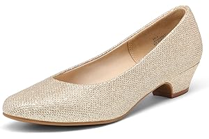 DREAM PAIRS Damen Chunky Geschlossene Zehe Niedrige Blockabsätze Arbeit Pumps Bequeme Runde Zehe