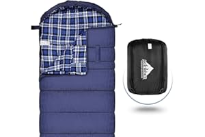 AGEMORE Sacco a pelo in flanella di cotone per adulti, 230 x 89 cm, XL, impermeabile, ideale per backpacking, viaggi, campeggio, escursionismo e attività all'aperto con sacco a compressione