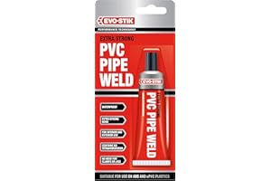 EVO-STIK PVC Pipe Weld, Extra Strong Adhesive, For ABS and uPVC Plastics, Waterproof, Interior and Exterior Use, Colour: Clear, 50ml