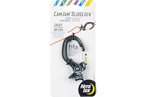 Nite IZE CamJam SlideLock Kabelspanner, klein, Schwarz