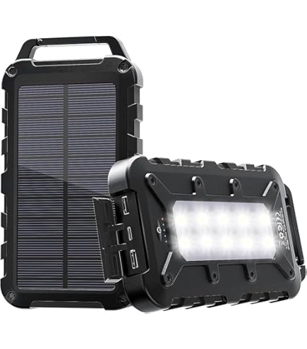 20000mAh Portable Solar Power Bank Camping External Battery Charger For Mobile Phones 2 USB/ LED Flashlights Charger - View #6