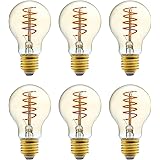Amazon Basics E27 Vintage-LED-Lampe, A60, 4 W (entspricht 25 W), Warmweiß, 6 Stück