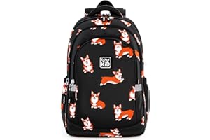 FunlyKid Schulrucksack für Mädchen – ultraleicht Schulranzen mit Brustgurt, Rucksack für Schule ab der 1. Klasse, Reflektierende Elemente, Wasserdicht Backpack, Geschenke fur Kinder und Teenager.