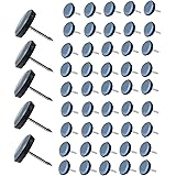 DAGORD 50 feltrini per mobili in teflon con chiodo, 19 mm, rotondi, in teflon, in teflon, con rivestimento per unghie, per mo