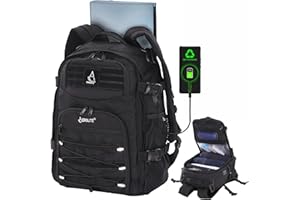 Aerolite 45x36x20cm Easyjet Maximum 32L Tactical Backpack Eco-Friendly Shower-Resistant Camping Hiking Trekking Travel Carry On Hand Cabin Luggage Flight Rucksack Bag 45x36x20 Easyjet Approved Black