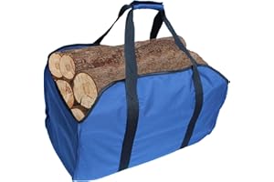 YELAIYEHAO Bolsa de transporte y bolsa de mano de leña de , extra grande, duradera, lo mejor para chimeneas, estufas de leña, leña, troncos, camping, playas, paisajismo (azul marino)