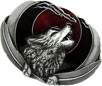 Magideal 1 Stuck Gurtelschnalle Heulen Wolf Stil Vintage Western Cowboy Schnalle Fur Jeans Ledergurtel Amazon De Bekleidung