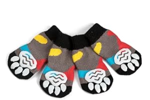 HARFKOKO Pet Heroic Chaussettes Antidérapantes 6 Tailles pour Chien et Chat - Protège Les Pattes de l’Animal et Les sols intérieurs, avec Patins en Caoutchouc, Convient pour Les Petits ou Gros Chiens et Chats