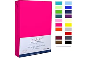 Camry Spannbettlaken 140x200cm - 160x200cm Pink Baumwolle Bettlaken Jersey Spannbetttuch Oeko-Tex 100