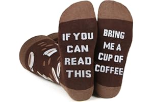 BISOUSOX Men's Novelty Socks Calf Socks Women If You Can Read This Socks Bring Me Some Tea Whiskey Beer Coffee Wine Pizza Eggs Dress Socks Cotton Funny Socks for Men Gift for Tea Lover