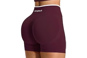 JOYSPELS Damen Scrunch Sport Shorts, Nahtlose Leggings Gym Sporthose Kurze Radlerhose Push Up Leggins für Sommer