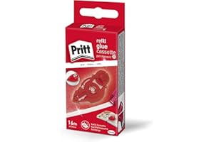 ‎PRITT Pritt Kleberoller, permanent Nachfüllkassette, 16m Länge, sofortige Klebekraft, für Papier, Pappe, Fotos, Glas und Kunststoff, Nachfüllpack für den Pritt ZRRPH, 9H ZRXPH