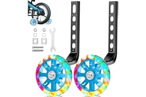 MINXIN Stabilisateur Roue Velo Enfant, Stabilisateurs Universel Velo Roues Stabilisatrices Vélo, Enfants Roues D'EntraîNement, pour 12 14 16 18 20 pouces, Bleu