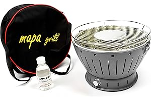 Barbecue portable Mapa Grill - Charbon de bois - Sans fumée - 35cm de diamètre