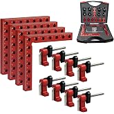 DEEFIINE 90 Degree Angle Clamp, Positioning Angle, 140mm/5.5", Right Angle Measuring Angle for Carpenter Tools (4)