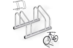 MONZANA® Bicycle Stand For 2 Bicycles | 30-65mm Tyre Width 37cm Wheel Spacing | Wheel Stands | Multi Bikes Stand | Freestanding Floor Or Wall Mountable Cycle Rack | Galvanised Secure Parking Storage