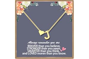 Sranich Heart Initial Necklace Gifts for Women Sister Girls,14K Gold-Plated Necklace,Adjustable Personalized Alphabet Letter Pendant,A-Z Alphabet Pendant Necklaces