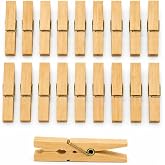 ARVALE 20'li Bambu Mandal Seti 6 cm &ndash; &Ccedil;amaşır Gıda &amp; Dekorasyon İ&ccedil;in Doğal Ahşap Mandal