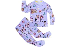 GENERIC Conjunto de Ropa de casa con pantalón de Manga Larga para niña, Conjunto de Pijama Infantil con Estampado de Demonios de K-Pop