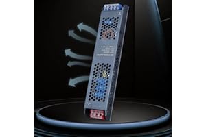 YOODI Transformateur 220V 24V, Transfo 400W 16,6A Adaptateur Alimentation, Conducteur à Tension Constante Basse Tension, AC à DC LED Driver Ultra Mince pour Bande Lumineuse