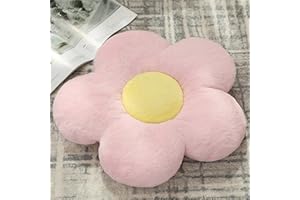Chickwin ästhetisches, niedliches Plüschkissen in Blumenform (35x35 cm, Hellrosa), Zimmer- und Sofa-dekorativ