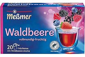 ‎MEßMER Meßmer Waldbeere | 20 Teebeutel | Vegan | Glutenfrei | Laktosefrei