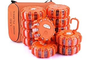 Amzpas Gyrophare Balise De Signalisation Lumineuse LED Lampe d'Avertissement Clignotant Eclairage d'urgence Voiture(12)