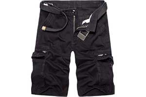 New front Pantalones Cargo de Verano de Color Sólido para Hombre Pantalones Cortos Casuales de Verano para Correr para Hombre Multibolsillo para Exteriores sin cinturón