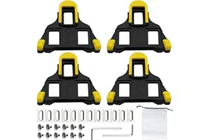 KDUH Cale Look Keo Cales Shimano Cales Look Keo Compatible SPD Velo 4 Paires 12 Crampons SPD 1 Pièce Sac de Rangement Compatible avec Les Systèmes de Pédales Shimano SPD-SL pour Vélo de Route Cycle Racing
