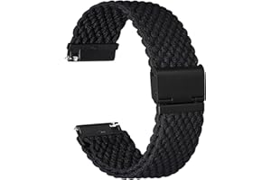 Ayadoo Correa de reloj de Nailon Trenzado, Correa de Reloj Deportiva Tejida de Liberación Rápida con Hebilla Ajustable para Hombres y Mujeres, Ancho 16 mm 18 mm 19 mm 20 mm 22 mm