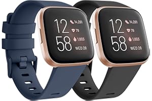 Zoye Silicone Sport Replacement Straps Compatible with Fitbit Versa Lite/2 for Women & Men