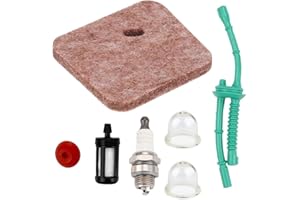 ZAMDOE Spark Plug Fuel Filter Air Filter Primer Bulb Fuel Line Tune Up Kit for STIHL FS45 FS55 FC55 FS38 FS45 FS46 FS55 HS45 MM55 KM55 HL45 FS100 String Trimmer Brush Cutter Replace 4140-124-2800
