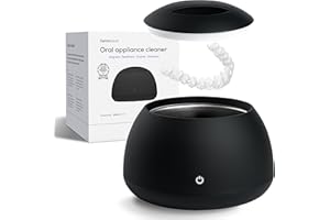 Zima Dental Pod | Noir de jais | Machine de nettoyage à ultrasons | Aligneur, protège-nuit, protège-dents, nettoyant pour prothèses dentaires | Soins dentaires bucco-dentaires approuvés FSA HSA