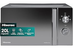 Hisense Microonde H20MOMCP1H, cavità 20L, apertura porta a sinistra, tasti, manopole, no programmi automatici, 700W