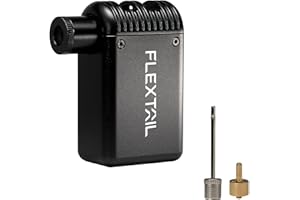 FLEXTAILGEAR Tiny Bike Pump, 100PSI Tire Pump, Bicycle Inflator, Electric Air Pump,Rechargeable Battery, Portable Ultra Mini Pump with Shrader & Presta Valves for Cycling MTB Road Mountain Bike